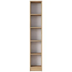 Librerie > Dmora Libreria 4 Ripiani Installazione Libera 30x25x170h cm, Struttura Verticale - Cesio Marrone Rovere