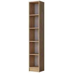 Librerie > Dmora Libreria 4 Ripiani Installazione Libera 30x25x170h cm, Struttura Verticale - Cesio Marrone Rovere