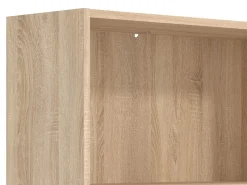 Librerie > Dmora Libreria 4 Ripiani Installazione a Terra 79x34x118h cm, Struttura Mobile Verticale - Leporano Marrone Rovere