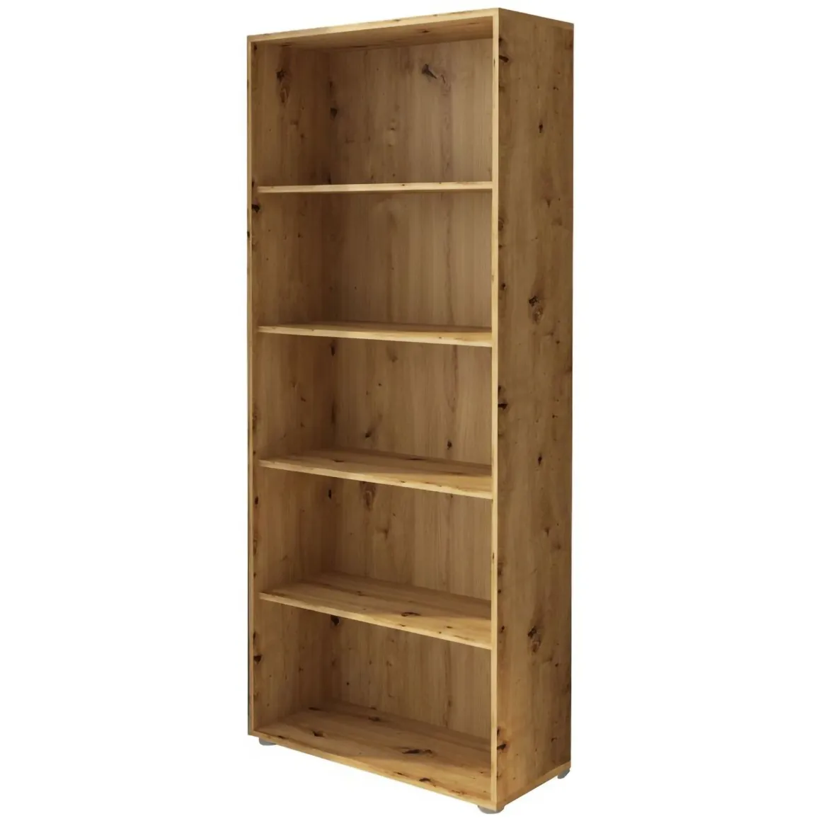 Librerie > Dmora Libreria 5 Ripiani Installazione Libera 50x20x160h cm, Struttura Verticale - Paupisi Marrone Rovere