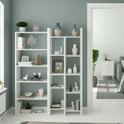 Librerie|Ufficio > Dmora Libreria moderna bianca lucida 80x190h cm - As Bianco Lucido