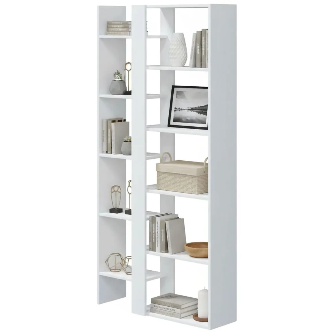 Libreria moderna bianca lucida 78x162h cm - Ersilia
