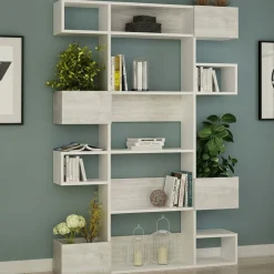 Librerie > Dmora Libreria moderna bianca 120x171h cm - Sally Bianco