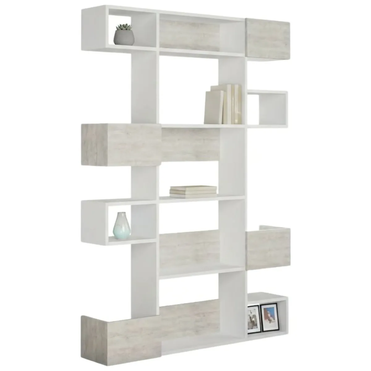 Librerie > Dmora Libreria moderna bianca 120x171h cm - Sally Bianco