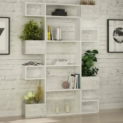 Librerie > Dmora Libreria moderna bianca 120x171h cm - Sally Bianco