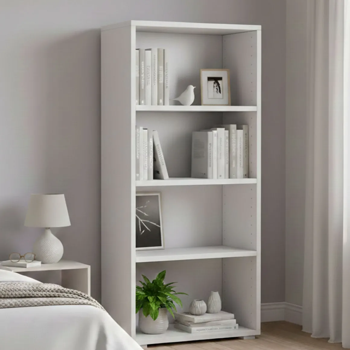 Libreria moderna bianca 60x130h cm - Aky