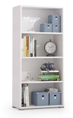 Libreria moderna bianca 60x130h cm - Aky
