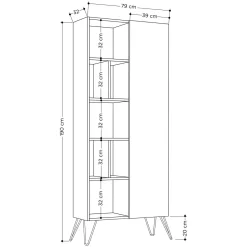 Librerie > Dmora Libreria moderna bianca 79x203h cm - Michel Bianco