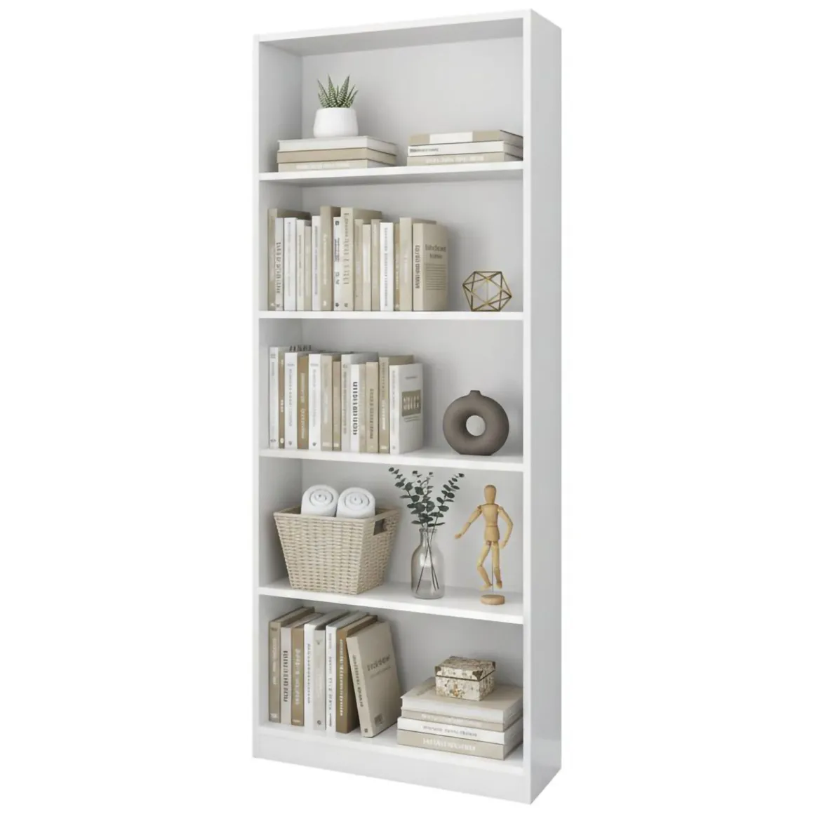 Libreria moderna bianca 80x201h cm - Abla
