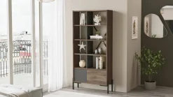 Libreria moderna marrone e antracite 79x160h cm - Simon