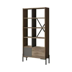 Libreria moderna marrone e antracite 79x160h cm - Simon