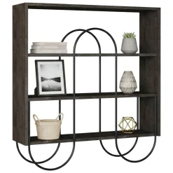 Librerie > Dmora Libreria moderna 96x99h cm - Otis Marrone