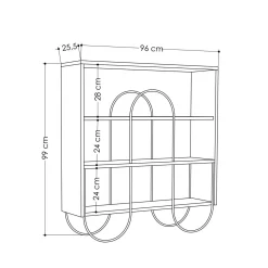 Librerie > Dmora Libreria moderna 96x99h cm - Otis Marrone