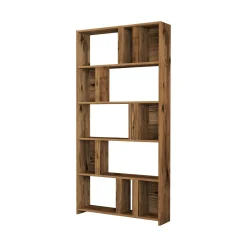 Librerie > Dmora Libreria moderna noce 90x180h cm - Karl Marrone Noce