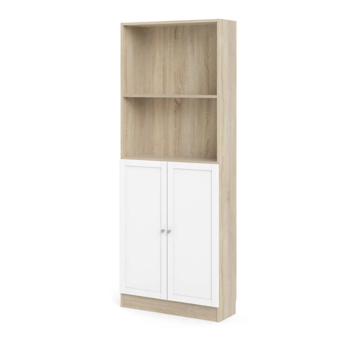 Libreria moderna quercia e bianca 79x203h cm - Michel