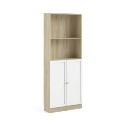 Libreria moderna quercia e bianca 79x203h cm - Michel