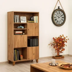 Librerie > Dmora Libreria moderna quercia 89x186h cm - Apice Marrone Quercia