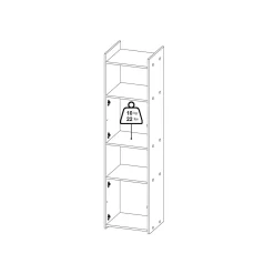 Libreria moderna rovere 40x154h cm - Julien