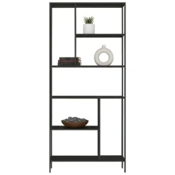 Librerie > Dmora Libreria rialzata da terra ardesia 80x188h cm - Cenadi Grigio Ardesia