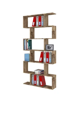 Libreria 5 ripiani acero 80x192h cm - Alowha
