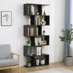 Libreria 5 ripiani ardesia 80x192h cm - Alowha