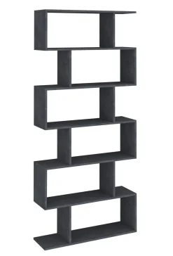 Libreria 5 ripiani ardesia 80x192h cm - Alowha