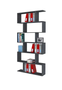 Libreria 5 ripiani ardesia 80x192h cm - Alowha