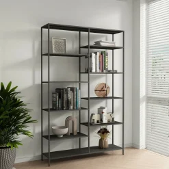 Librerie > Dmora Libreria 9 ripiani ardesia 120x188h cm - Dorgali Grigio Ardesia