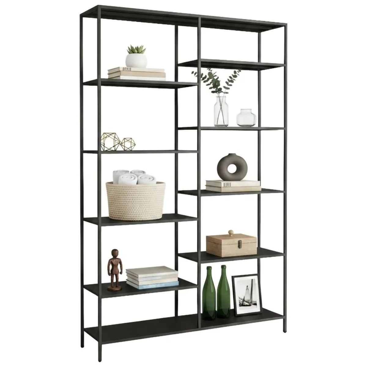Librerie > Dmora Libreria 9 ripiani ardesia 120x188h cm - Dorgali Grigio Ardesia