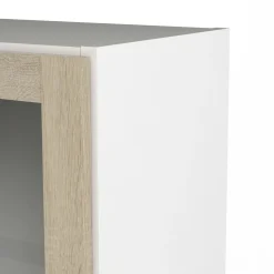 Librerie > Dmora Libreria 4 ripiani bianca e quercia 40x203h cm - Greg Marrone, Bianco Quercia
