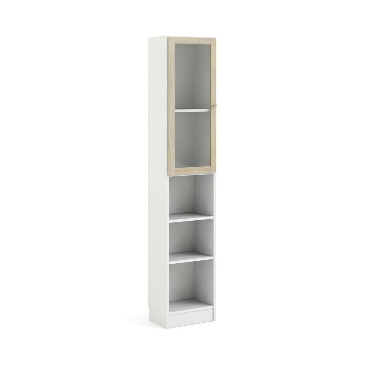 Librerie > Dmora Libreria 4 ripiani bianca e quercia 40x203h cm - Greg Marrone, Bianco Quercia