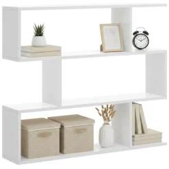 Librerie|Ufficio > Dmora Libreria 3 ripiani bianca lucida 110x96h cm - Acsidol Bianco Lucido