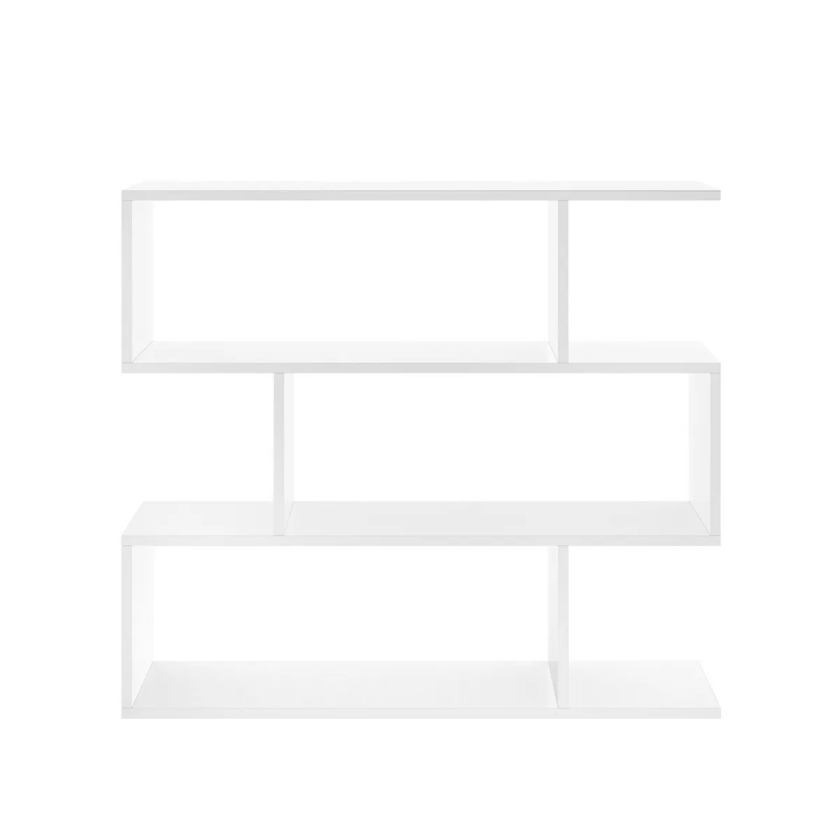 Librerie|Ufficio > Dmora Libreria 3 ripiani bianca lucida 110x96h cm - Acsidol Bianco Lucido