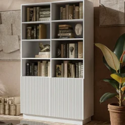 Librerie > Dmora Libreria 10 ripiani bianca 172x100h cm - Miniato Bianco