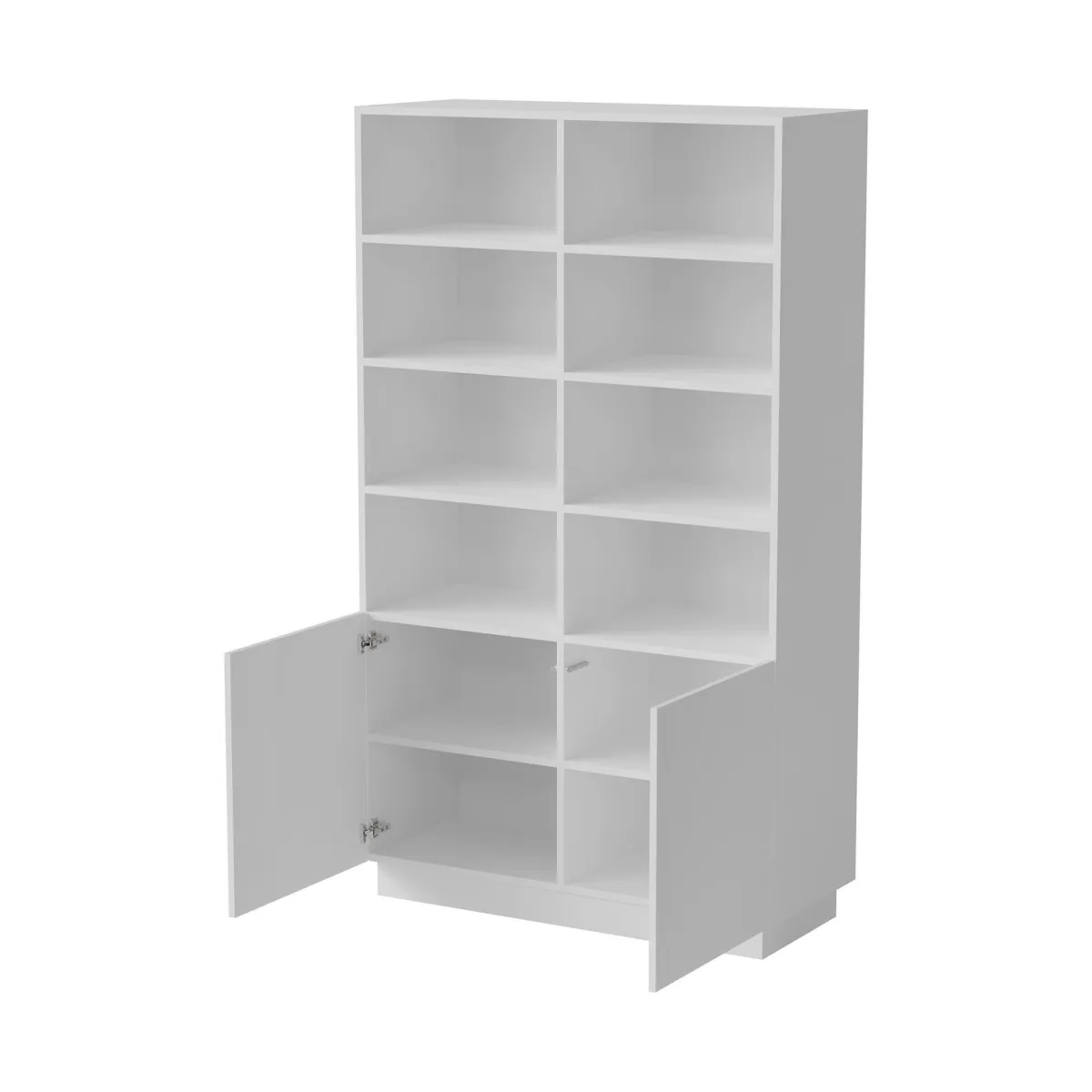 Librerie > Dmora Libreria 10 ripiani bianca 172x100h cm - Miniato Bianco