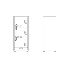 Libreria 2 ripiani bianca 47x113h cm - Minsk