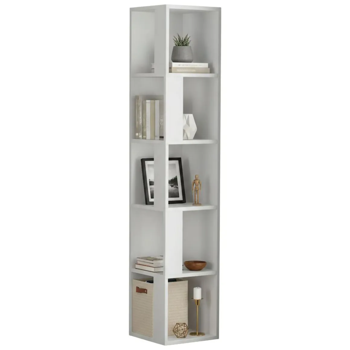 Libreria 4 ripiani bianca 34x161h cm - Herman