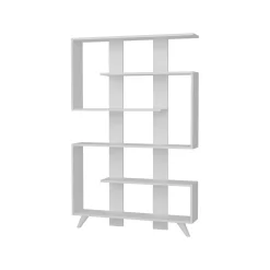 Libreria 5 ripiani bianca 120x162h cm - Spodumene