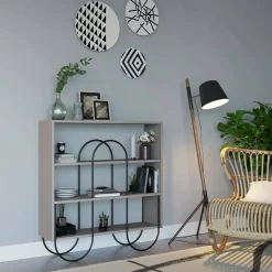 Libreria 2 ripiani grigia 96x99h cm - Otis