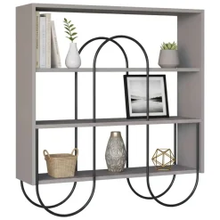 Libreria 2 ripiani grigia 96x99h cm - Otis