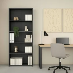 Libreria 4 ripiani grigia 79x204h cm - Penh