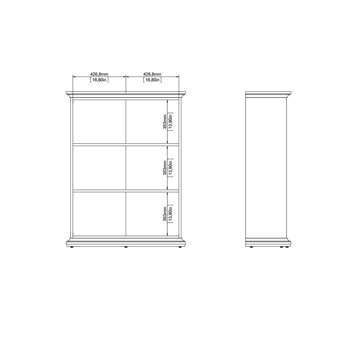 Librerie > Dmora Libreria 5 ripiani grigia 96x125h cm - Liguria Grigio