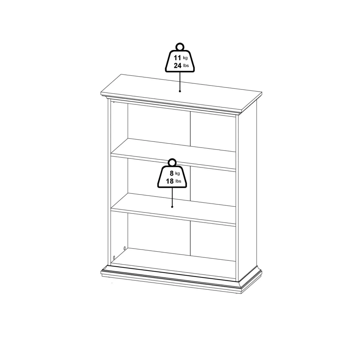 Librerie > Dmora Libreria 5 ripiani grigia 96x125h cm - Liguria Grigio