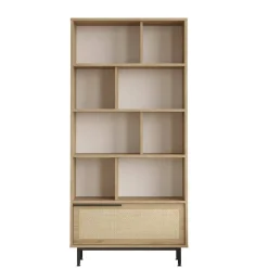 Libreria 3 ripiani noce e quercia 83x175h cm - Gerusalem