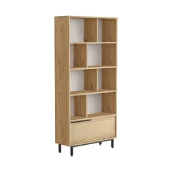 Libreria 3 ripiani noce e quercia 83x175h cm - Gerusalem