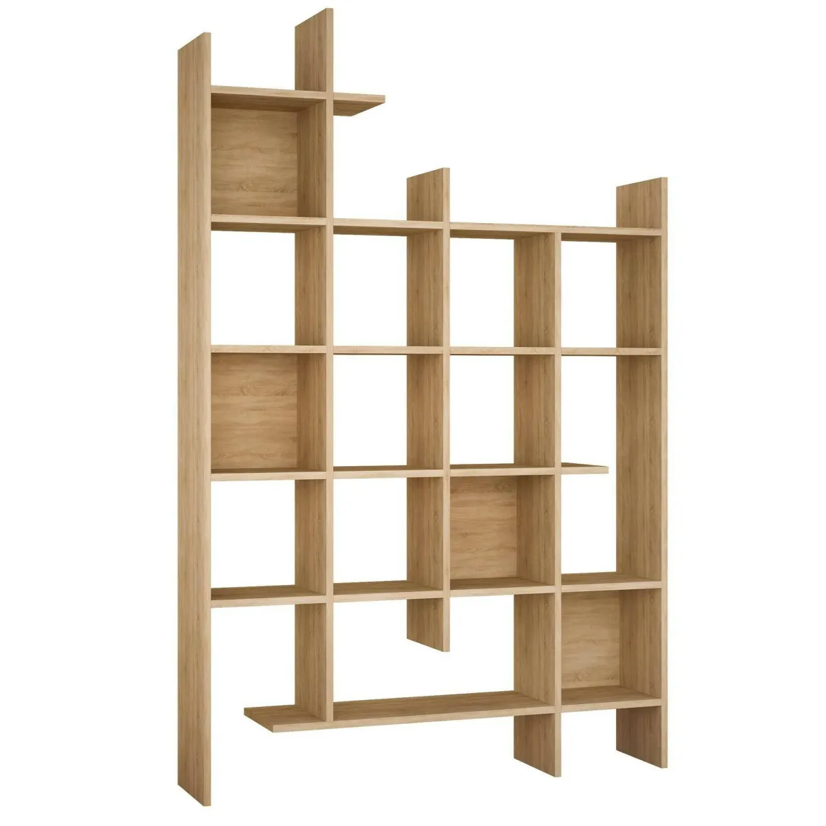 Librerie|Ufficio > Dmora Libreria 18 ripiani quercia 122x188h cm - Achela Marrone Quercia