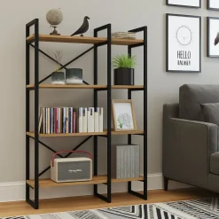 Librerie > Dmora Libreria 4 ripiani quercia 87x138h cm - Desire Marrone Quercia