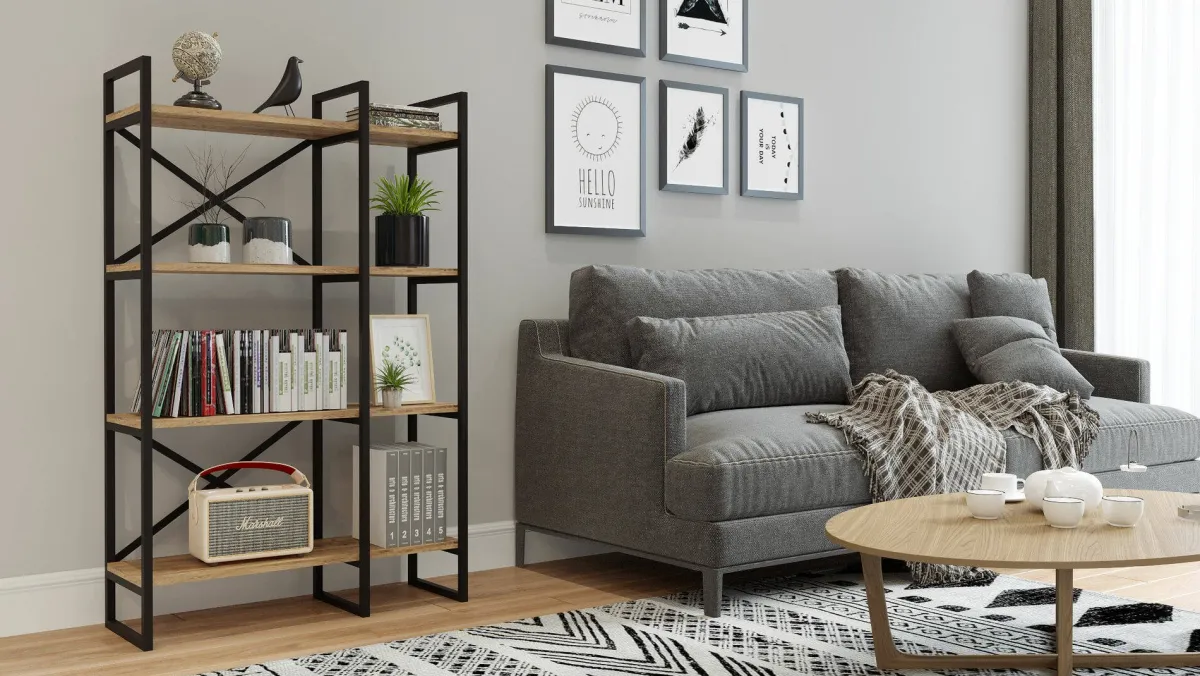 Librerie > Dmora Libreria 4 ripiani quercia 87x138h cm - Desire Marrone Quercia