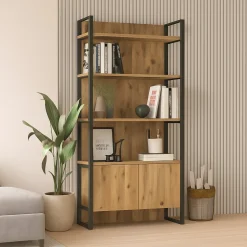 Libreria 4 ripiani quercia 90x180h cm - Georges