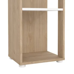Libreria 4 ripiani rovere e bianca 40x204h cm - Baaz